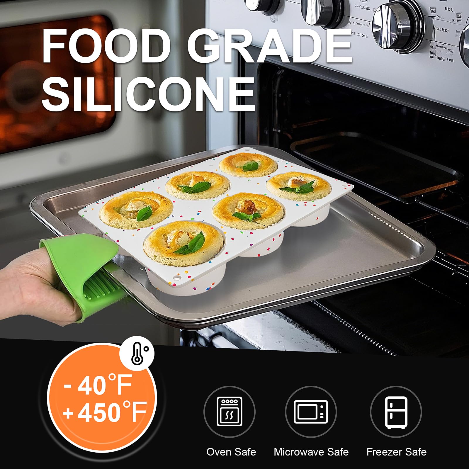 Qicfrk 3-Pack Silicone Egg Bite Molds For Air Fryer - Blue & Light Purple, Sous Vide Alternative