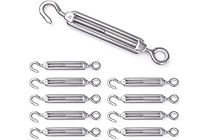 10-Pack M4 Turnbuckle Wire Tighteners for Hanging Lights, Wires & Fences