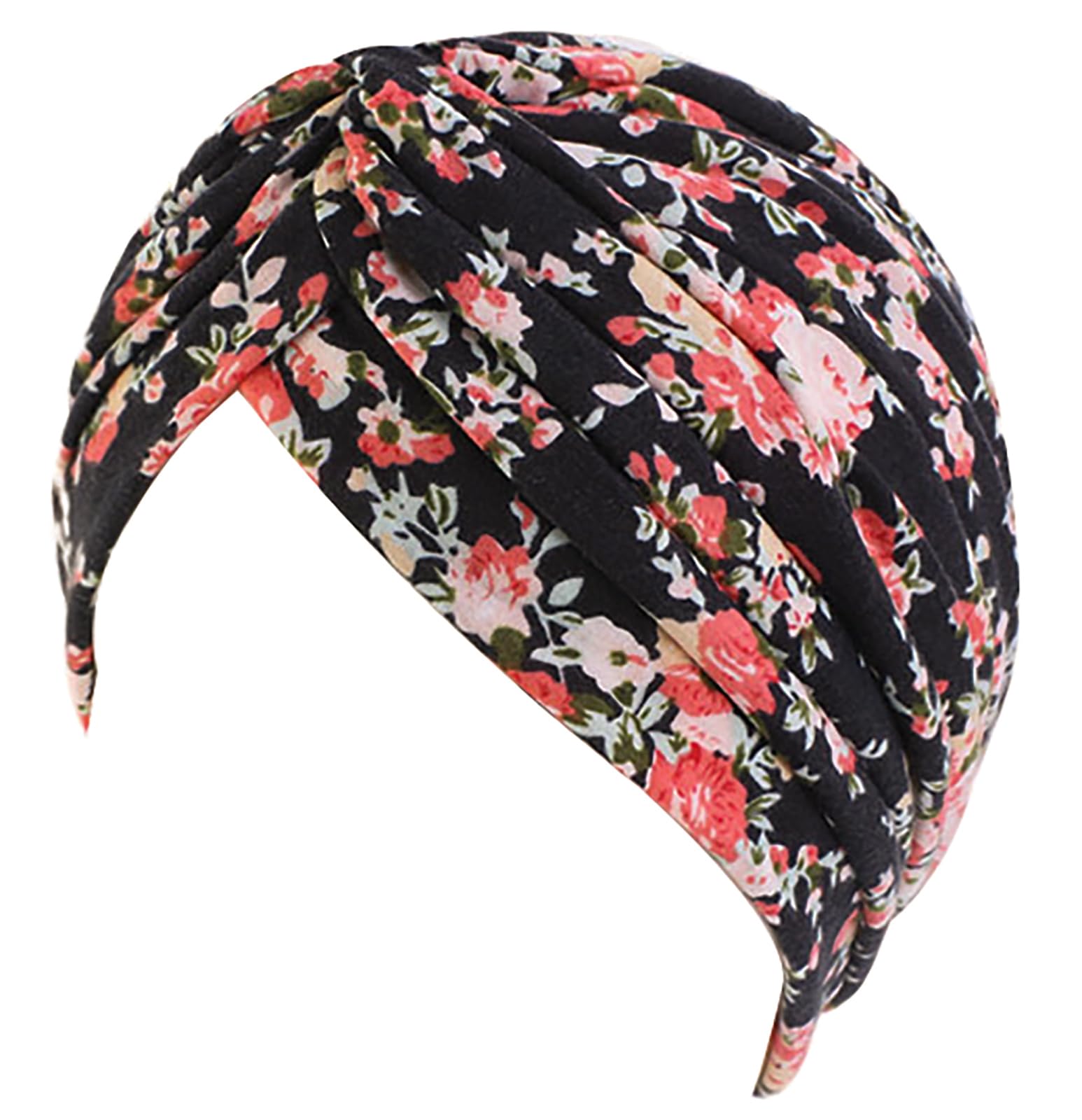 – Women's Turban Cotton Cancer Chemo Hat 3D Knot Elastic Headwear Hair Loss Hat