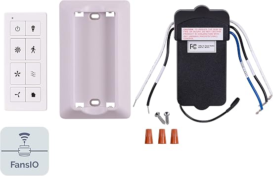 Prominence Home 51658-01 Universal SMART Ceiling Fan Remote, Wi-Fi Enabled with Wall Mount, White