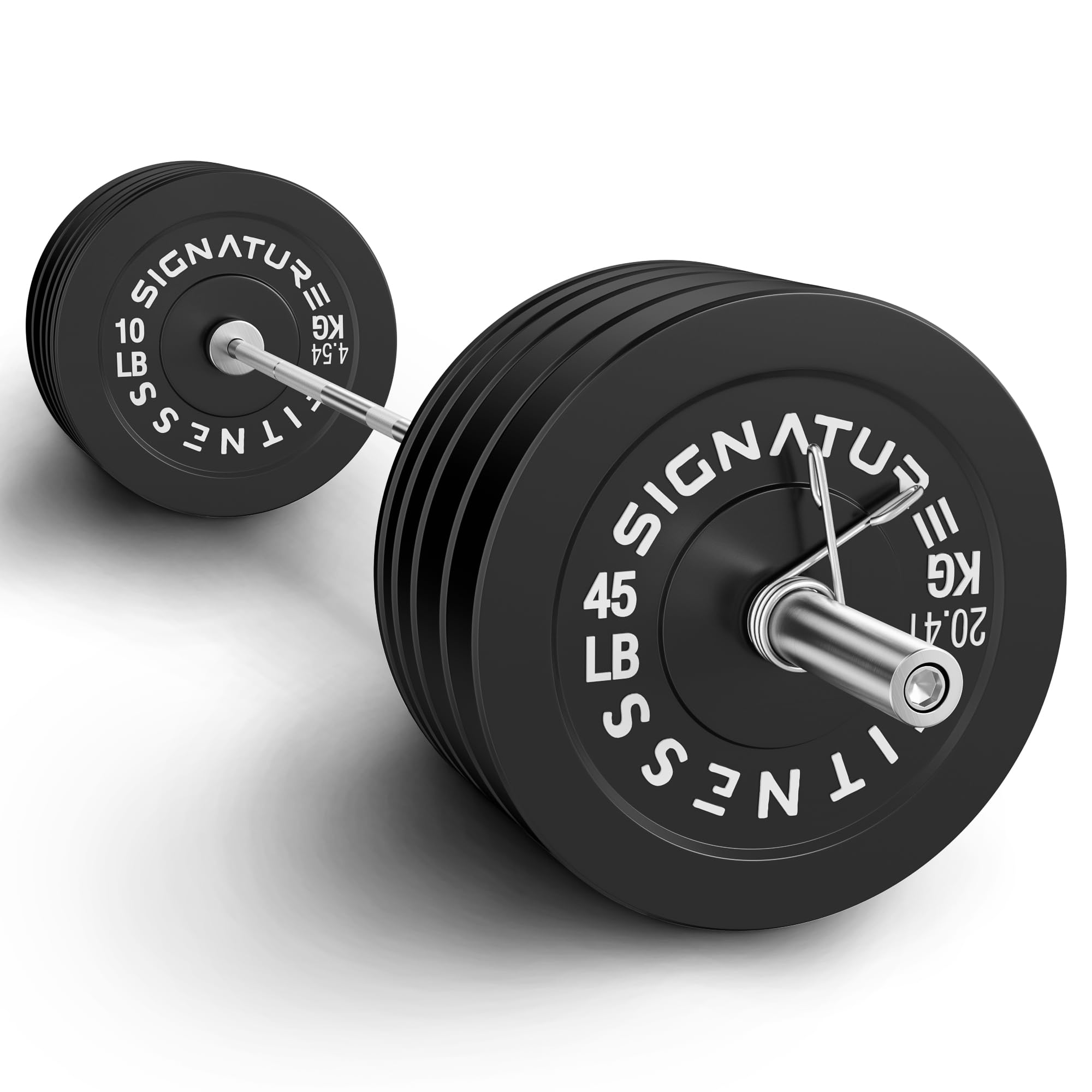 Fitvids Olympic Bumper Plates Set, 2" Weight Plates for Strength Training & Weightlifting, Paris or Set or Set with Barbell, Multiple Options