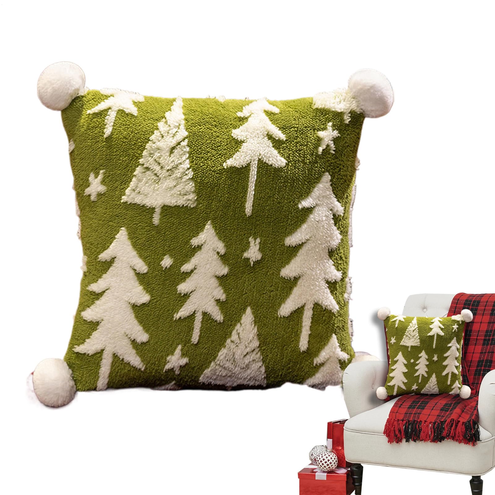 Coussins de Noël pour une ambiance de salle de séjour chaleureuse en automne