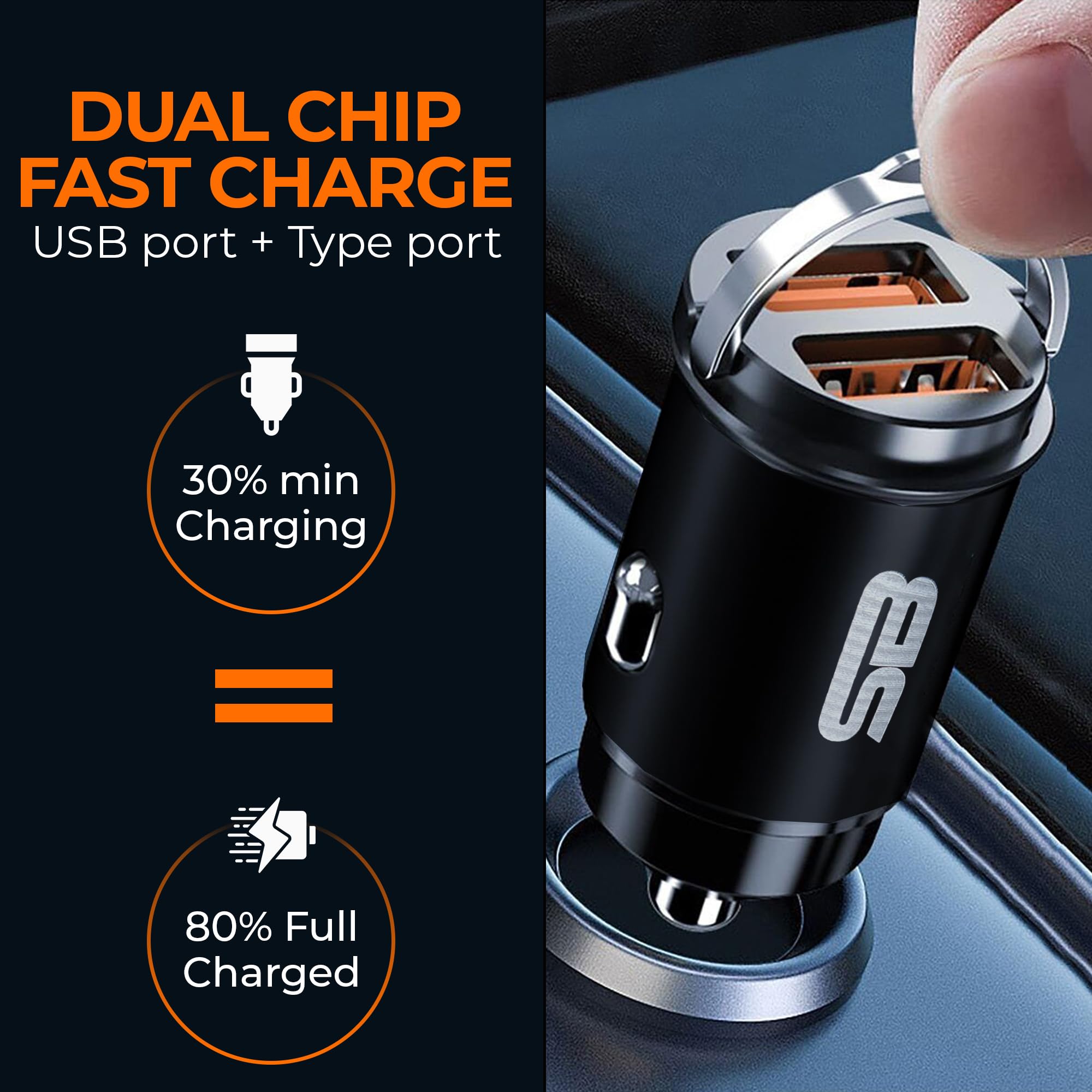 100W USB-C Zigarettenanzünder Mit Display – PD3.0 & QC5.0 Schnellladen Für Laptop & Handy Im Auto