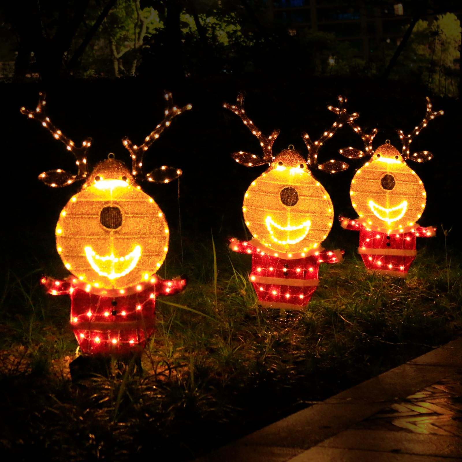 Décoration lumineuse en forme de renne pour l'extérieur