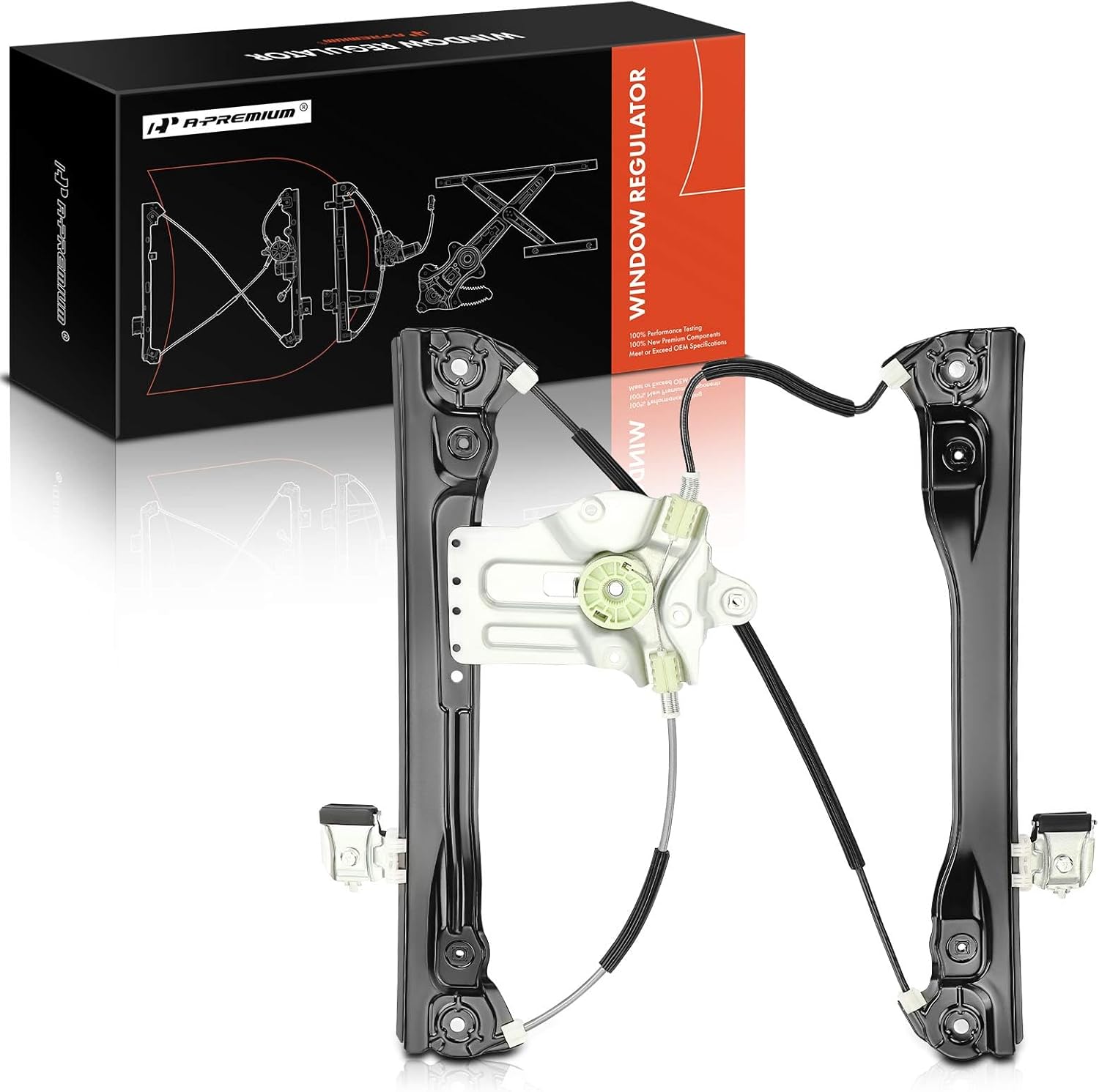 A-Premium Electric Power Window Regulator Without Motor Compatible with Chevrolet Cruze 2011-2015, Cruze Limited 2016, Front Right Passenger Side, Replace# 95226750, 95265276