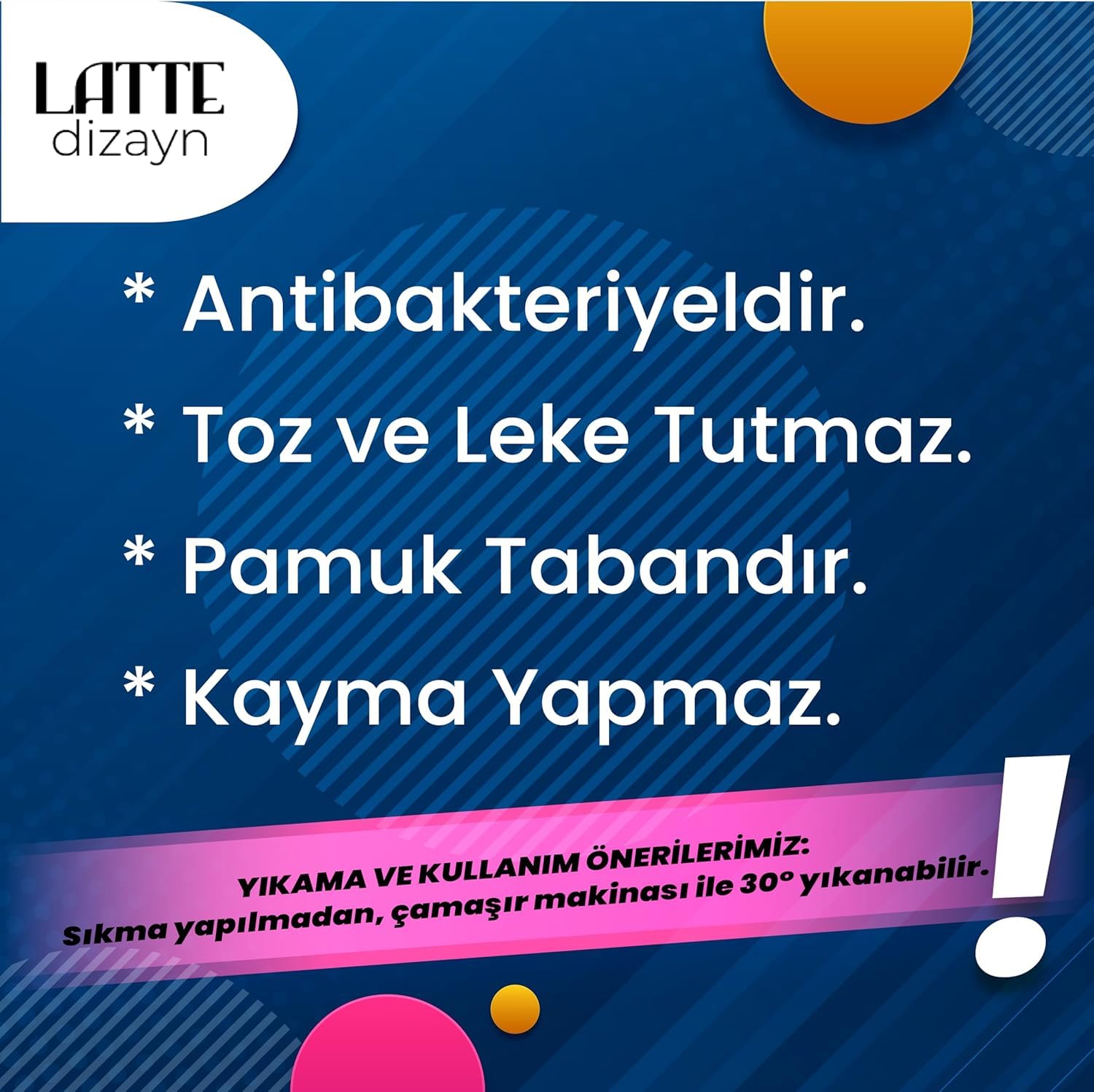 Latte Dizayn Nadine Patchwork Desenli Şönil Pamuk Tabanlı Yıkanabilir Kaymaz Antibakteriyel Salon Halısı 80x300