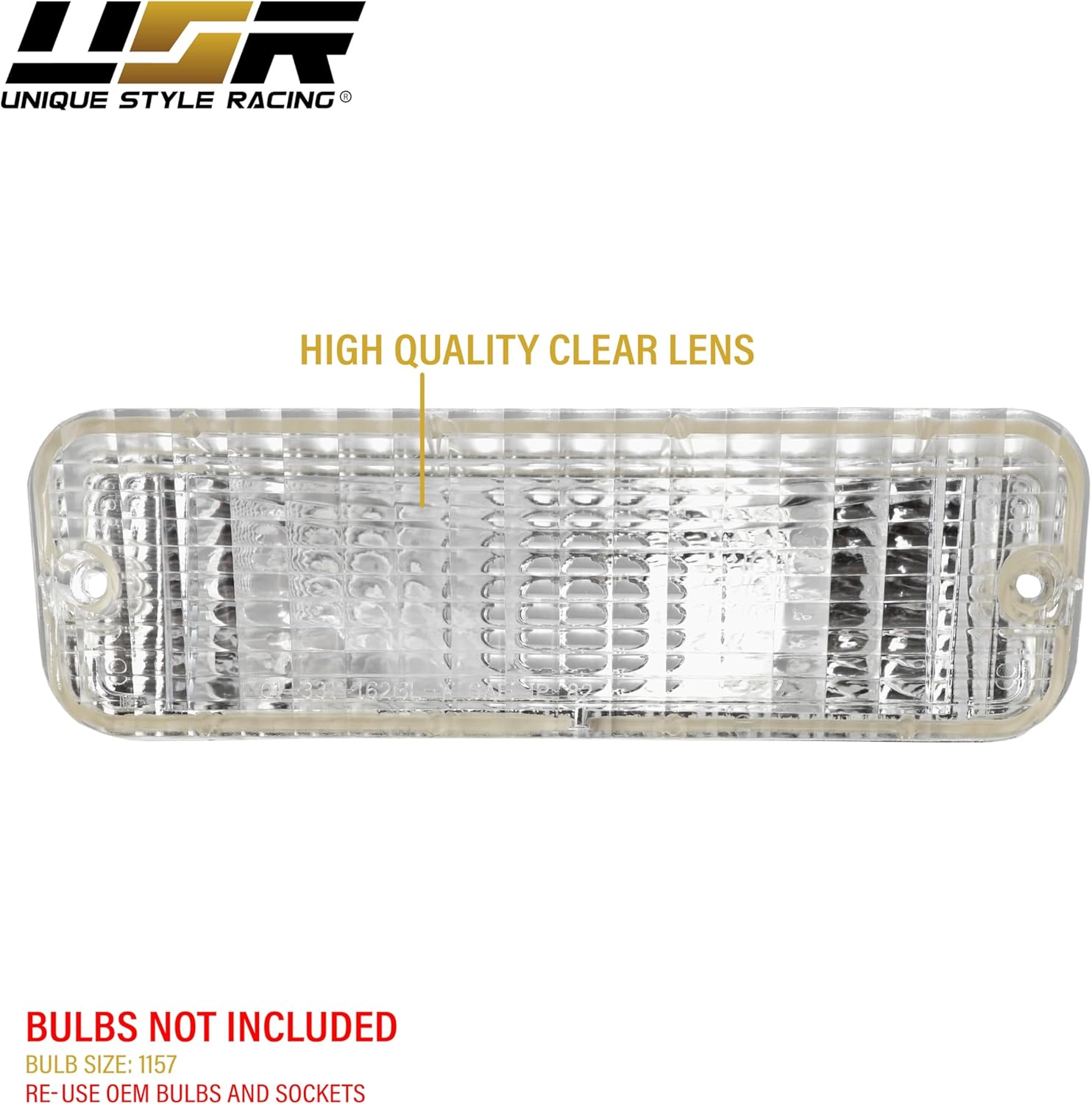 USR UNIQUE STYLE RACING USR 83-88 T6 Turn Signal Light – Bumper Lamps (Left + Right) Set - Compatible with 1983-1988 Ford Ranger PickUp Truck / 84-88 BRONCO II 2 Small SUV All Models
