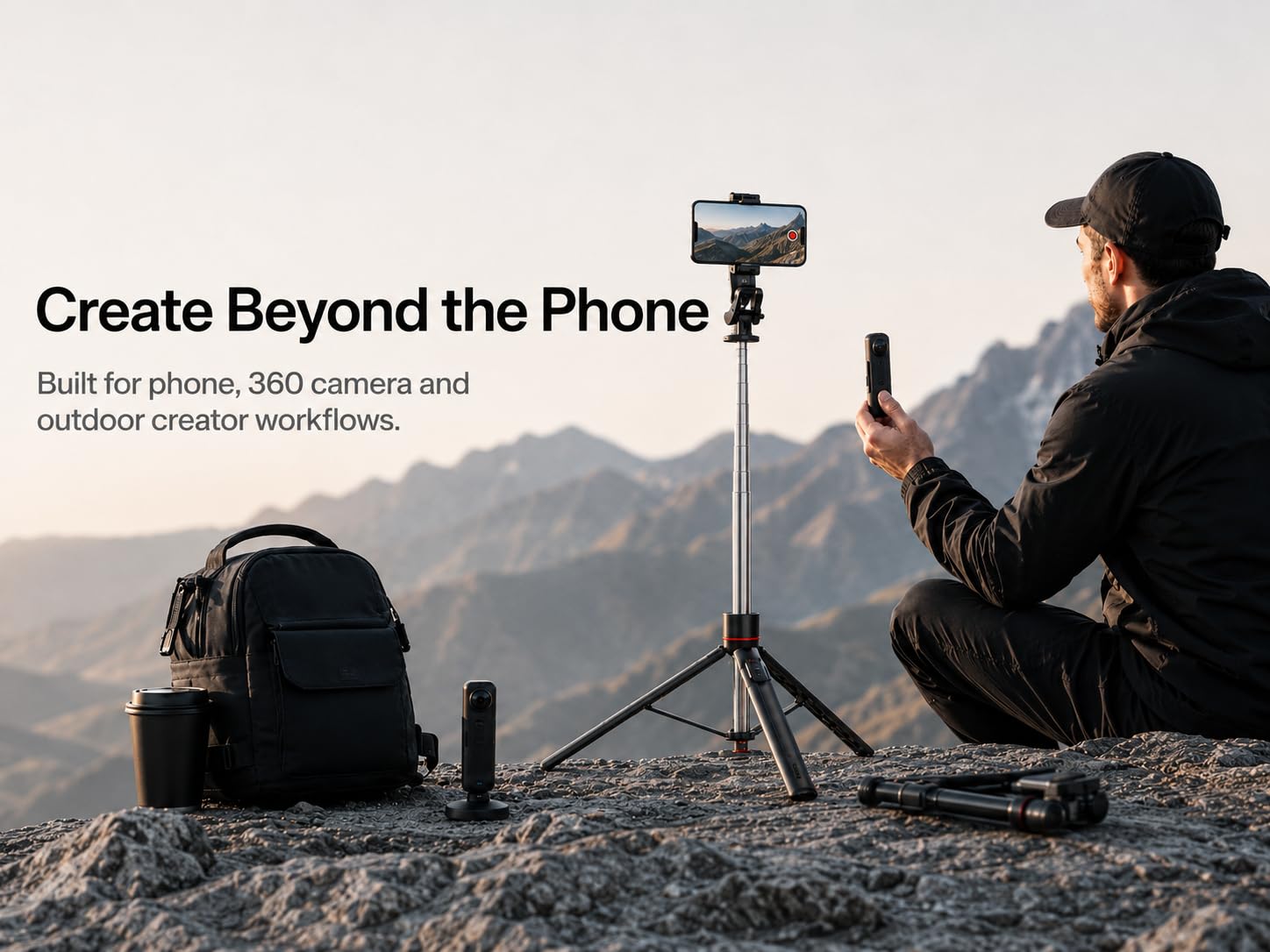 TT02 - Trípode extensible para selfie de 70 pulgadas con control remoto magnético, soporte de viaje alto para iPhone Android, trípode portátil para cámara, vlog, grabación de video
