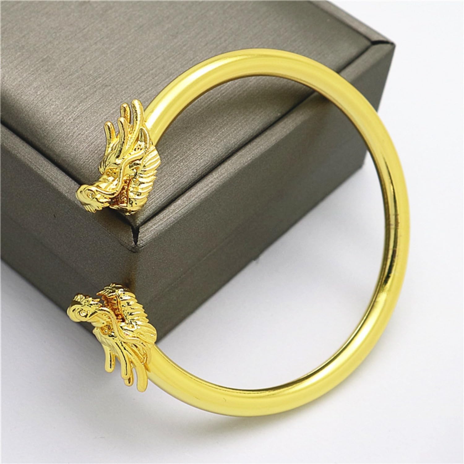 Dragon Bracelet for Men and Women Adjustable Cuff Dragon Jewelry in Silver Plated Copper Strength Wealth Symbol Unique Dragon Gifts