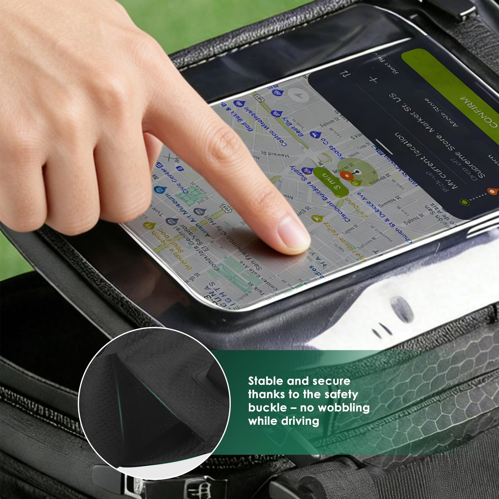 Borsa da manubrio per bicicletta, borsa da manubrio isolata da 5 litri con touchscreen regolabile per e-bike e biciclette, resistente all'acqua, borsa per cestino anteriore della bicicletta
