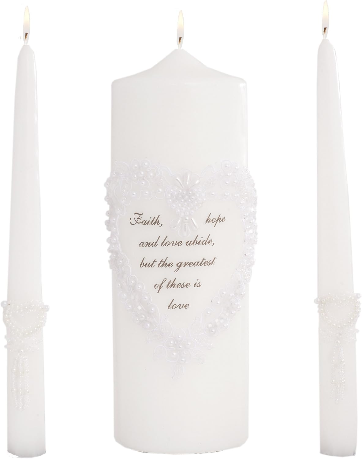 Celebration Candles Wedding Unity 9Inch Unity Candle Corinthian Bible Verse in