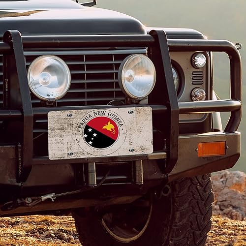 Miniatura 4 de Cubiertas de matrícula de Papúa Nueva Guinea, bandera nacional de Papúa Nueva Guinea, placa de metal vintage, regalo de recuerdo de país, placa