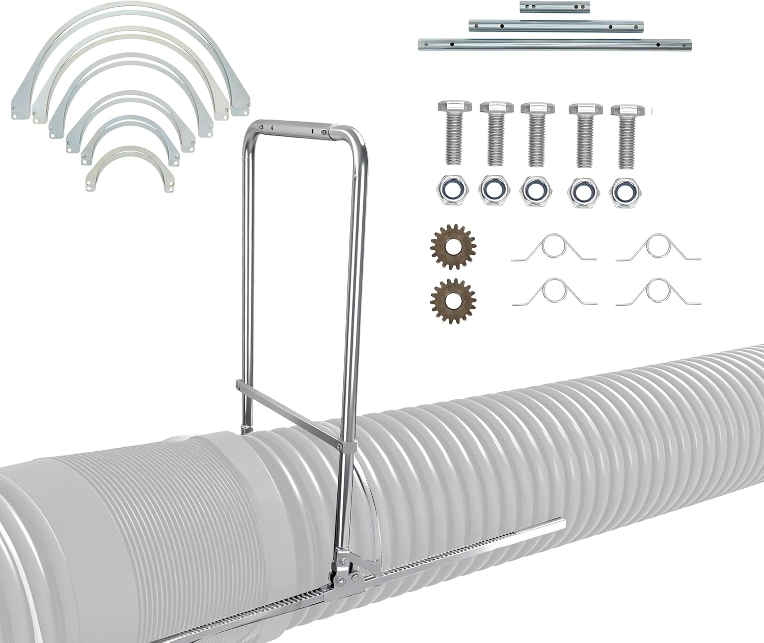 200–600mm Heavy Duty HDPE Pipe Tensioner Tool, Heavy Duty Universal Pipe Clamp for Drainage, Sewerage, Construction Engineering，Universal HDPE Pipe Clamp