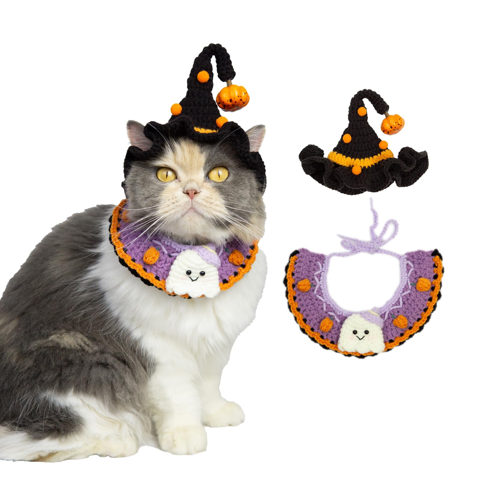 Costume de chat citrouille pour les photos de famille et soirées déguisées d'Halloween