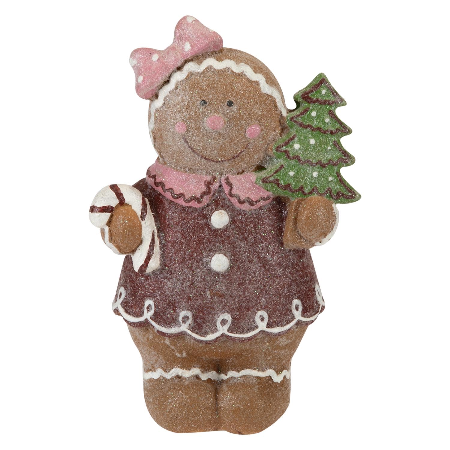 VFM e-Store - Christmas Gingerbread Figurines Decoration Festive Indoor Xmas Ornament - 16cm X 9.5cm Brown X 1