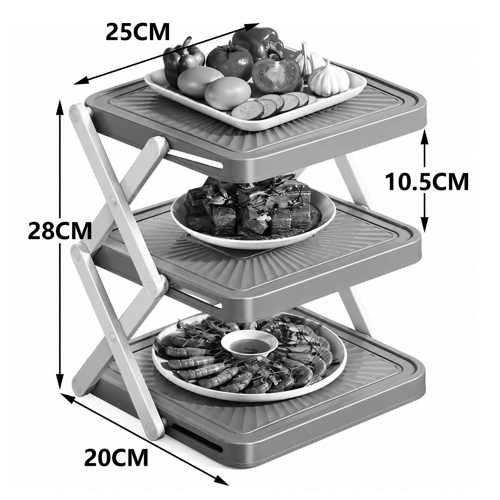 Étagère de Cuisine Pliable Organisateur de Plan de Travail