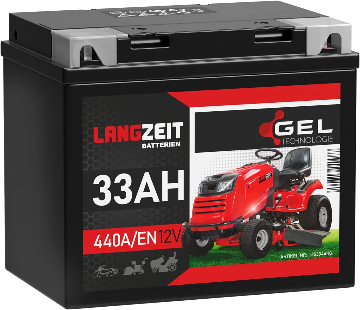 Batterie 12v 30ah Rasentraktor