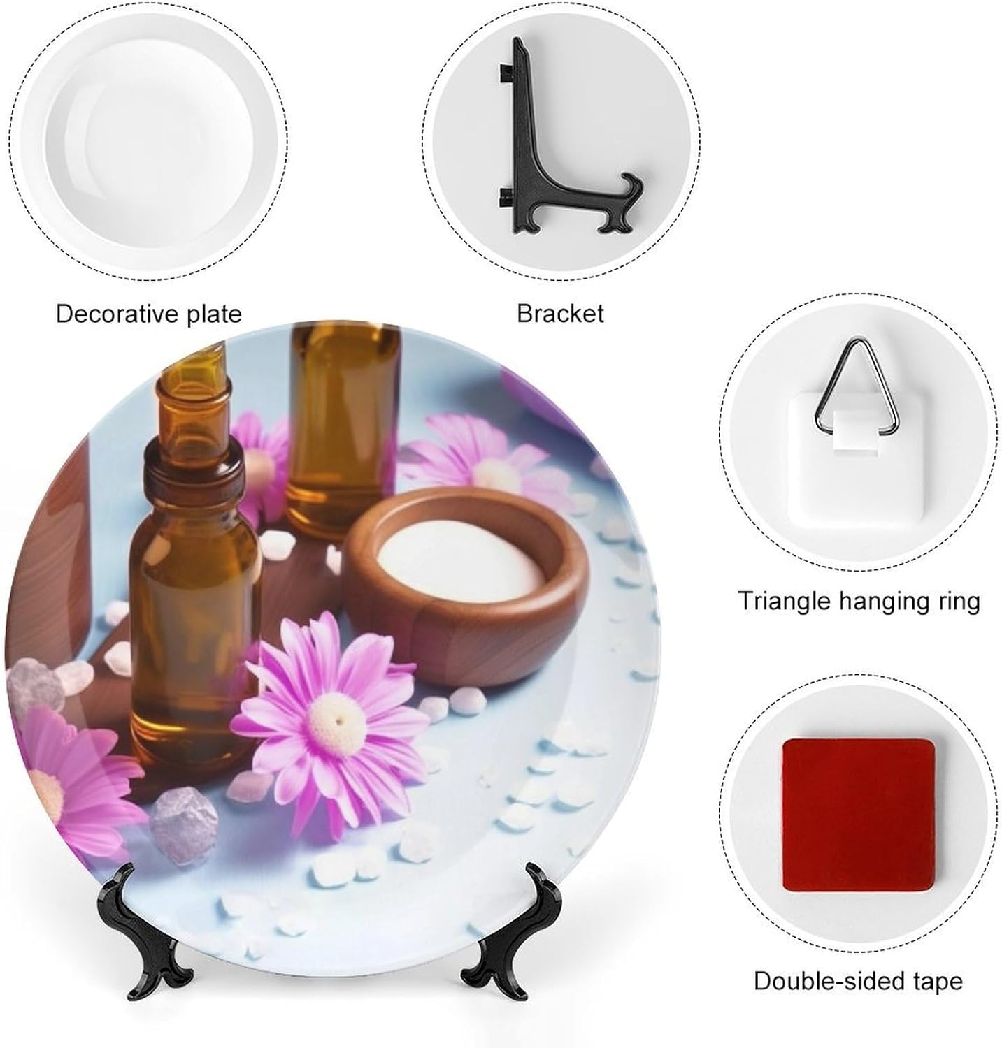SPA Party Ceramic Decorative Plate for Home, Bone China Plates image 3