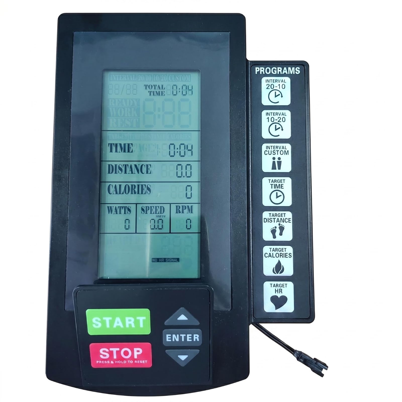 Compteur de Vélo d'Appartement Bluetooth Écran Numérique Console de Fitness Moniteur d'Entraînement Tableau de Bord Cardio Plastique Fonctions Temps, Modèle Standard SM-JP063