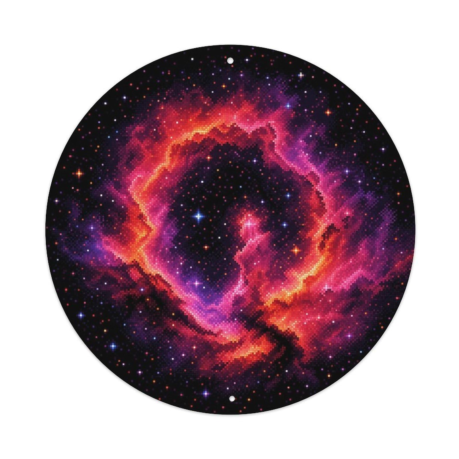 Okngb Style M17 Inspired Cosmic Cloud Astronomy Study Orbit Starry Sky Metal Tin Sign Plaque Wall Decor For Cafe, Man Cave, Club Bar, Office, Home Garden Round Metal Poster 8X8inch