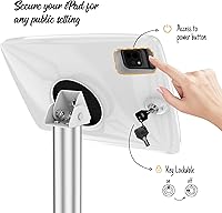 Vista 2 de Soporte de piso para tableta, antirrobo ajustable, compatible con iPad 10 de 10.9 pulgadas, Pro de 11 pulgadas, 1, 2, 3, 4, Air 4, 5, Air 11