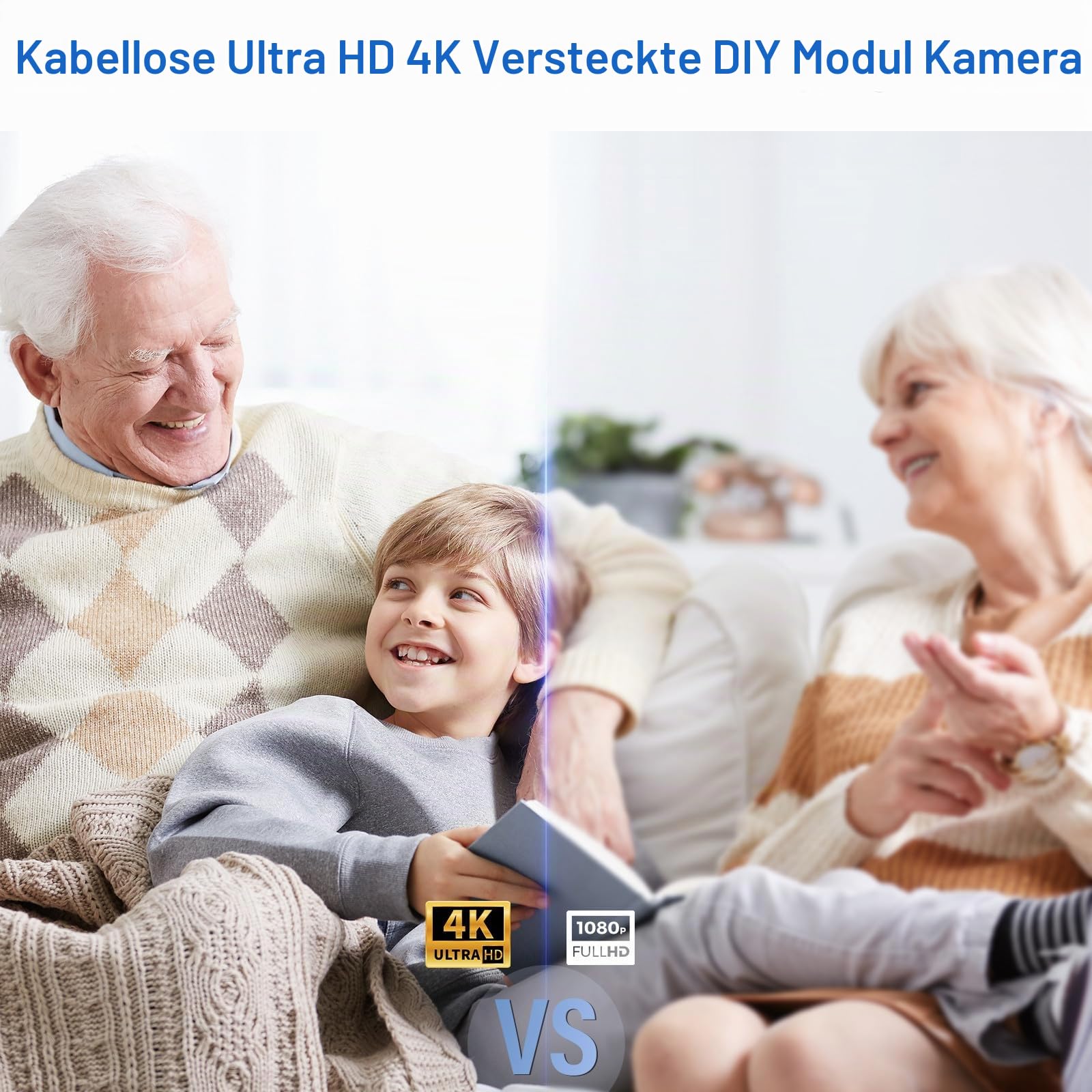 Echte Full-4K-HD-Mini Kamera, Mini Wireless Nanny Fernbedienung DIY Modul mit Kostenloser 64G SD-Karte, Smart Home Überwachungsgerät (Nicht