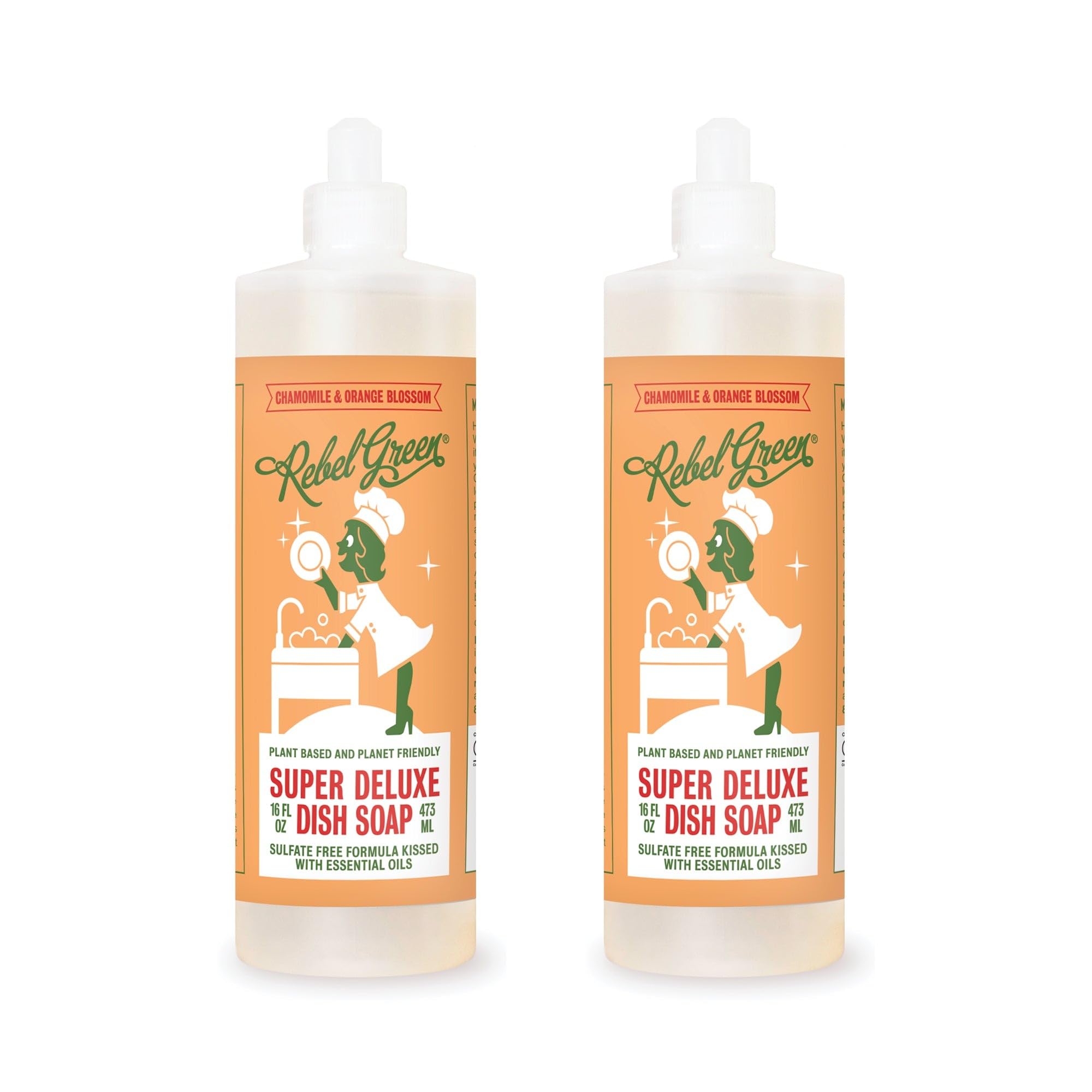 Amazon.com: Rebel Green Super Deluxe Dish Soap - Natural Dishwashing ...