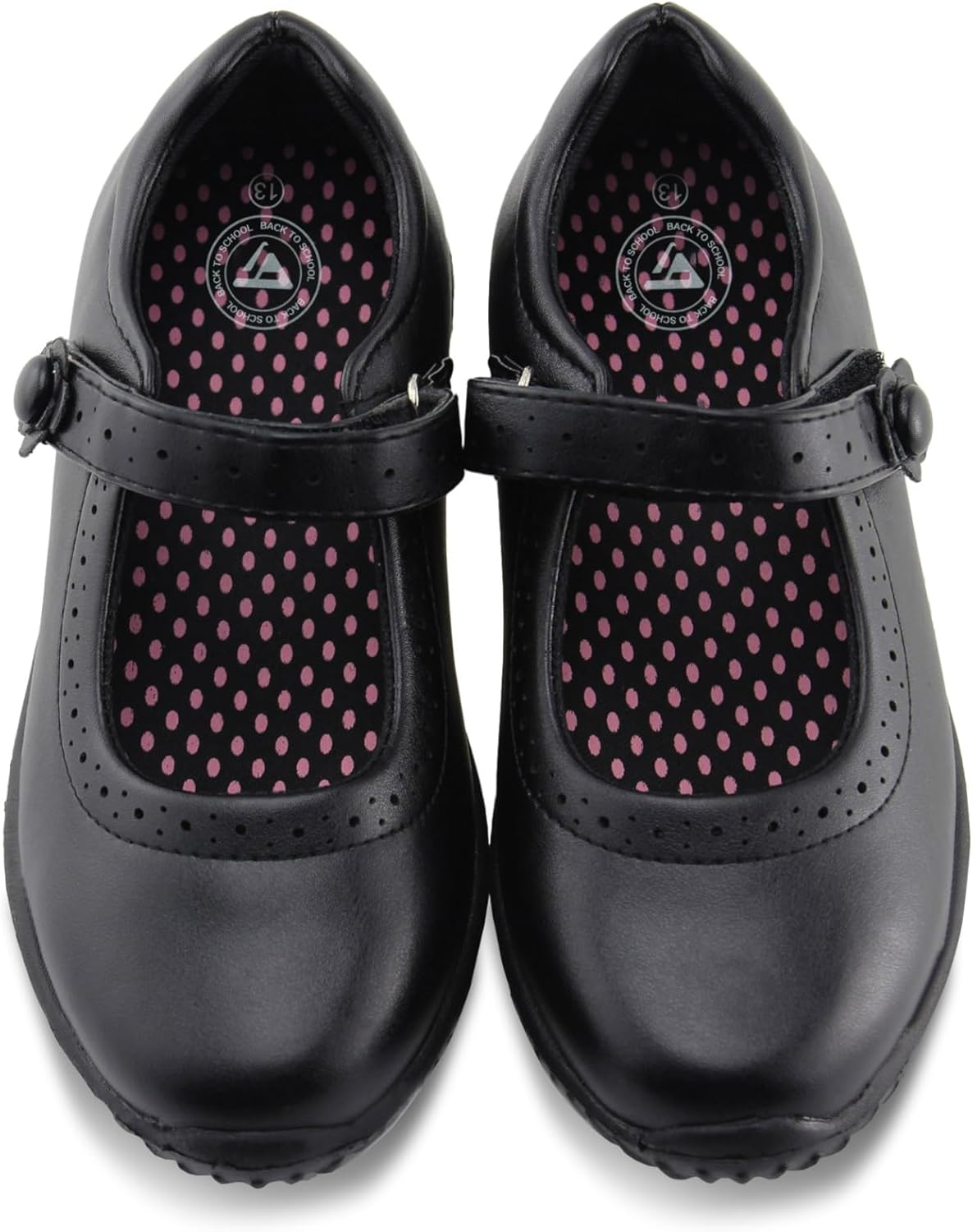 JABASIC Girl's Mary Jane School Uniform Shoes