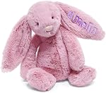 2026 Personalised Embroidered Plush Bunny, Custom Plush Toy Child's Easter Gift, Baptismal Gift with Child's Name