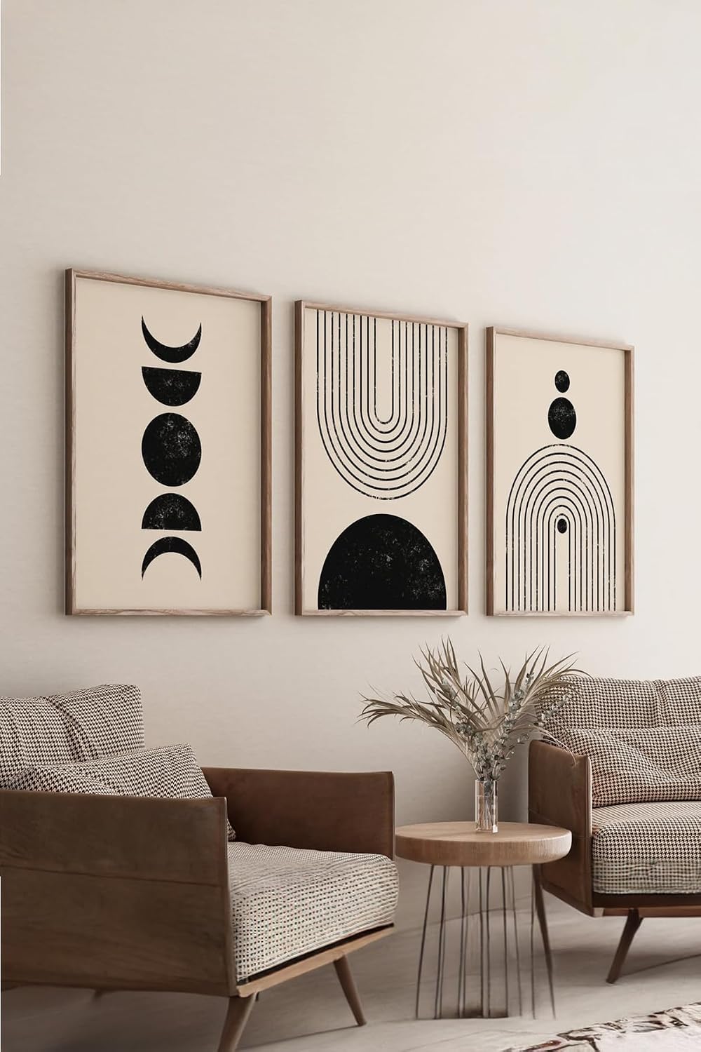 Artavessa Gerçek Ahşap Çerçeveli 3 Parça 3D Poster Tablo Seti - 3DARTSOHOSET17-1520