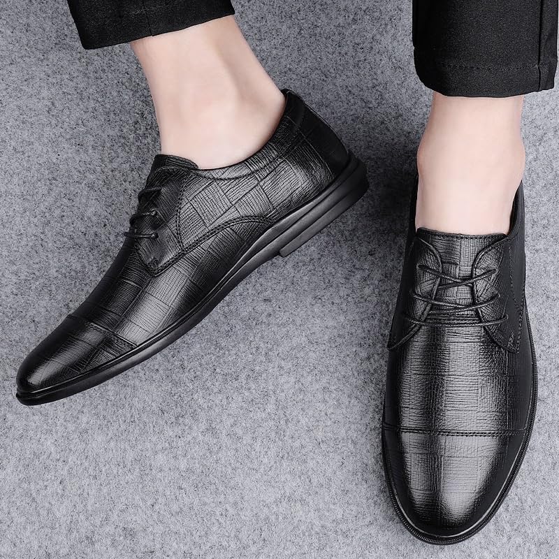 Men's Rubber Shoes Soft-Soled Lace-up Oxford Shoes Spliced Casual Comfortable Shock-Absorbing Breathable Non-Slip Shoes for Men3