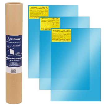 UniTak3D Photon Mono M5S/M5S Pro/M7 Pro/Saturn 3 Ultra ACF Release Film 3Pcs 10.1 Inch Fast FEP Film for High Speed Printing,Suitable for ANYCUBIC Fast 12K 14K Resin 3D Printer-278x190mm