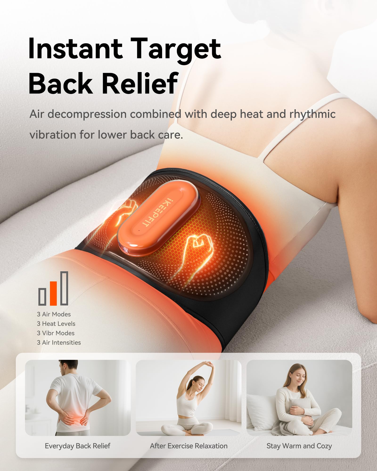 IKEEPFIT Back Massager for Pain Relief Deep Tissue, FSA Eligible HSA — Amazon image 4