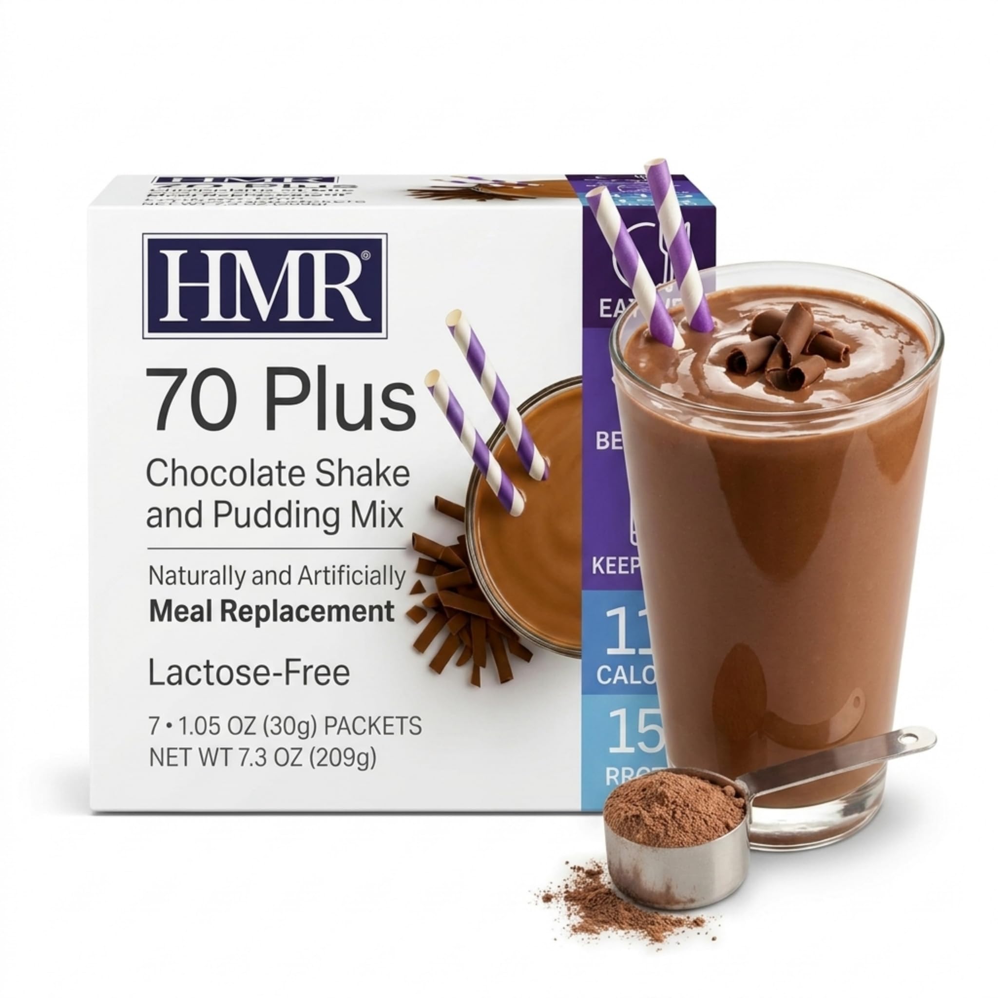 Amazon.com: HMR 70 Plus Chocolate Shake & Pudding Mix, 15g Protein