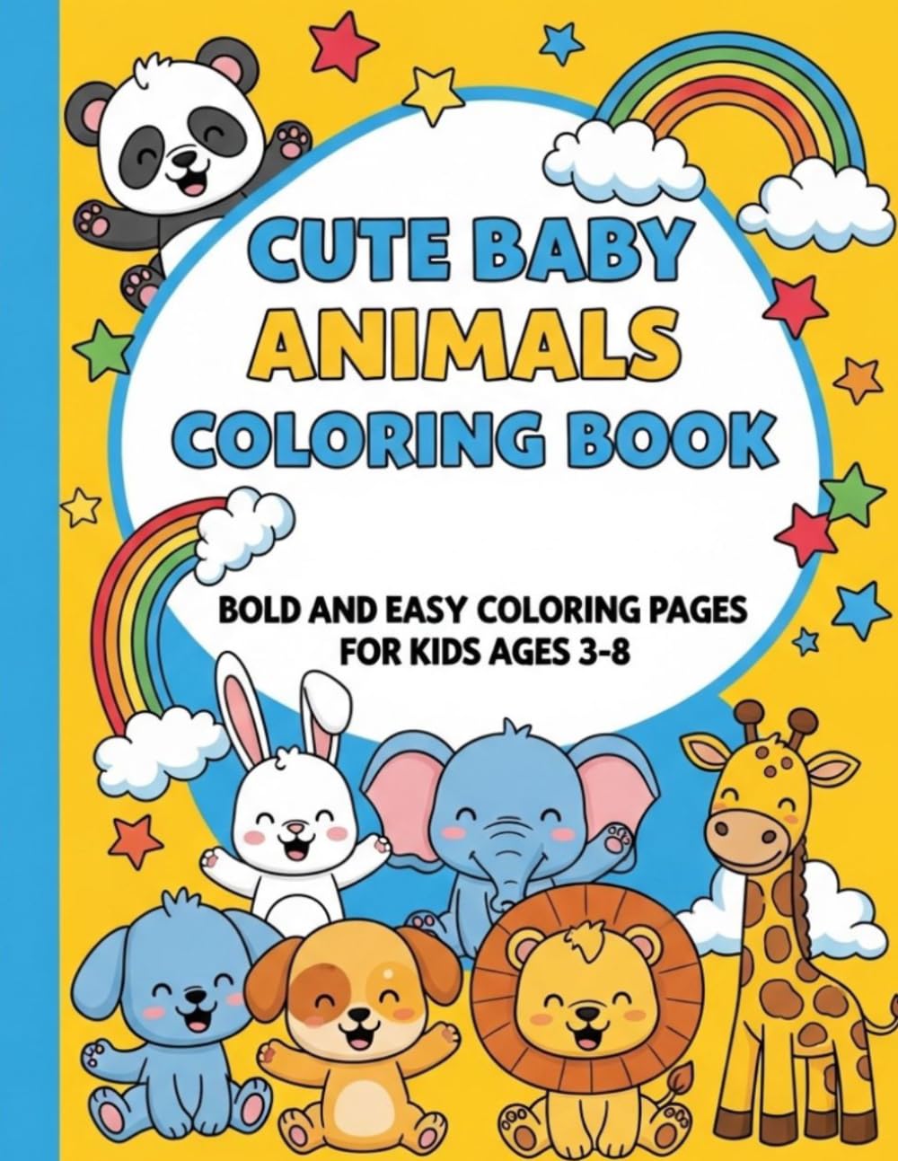 Cute Animals Coloring Book for Kids: Easy Animals Coloring book for Children