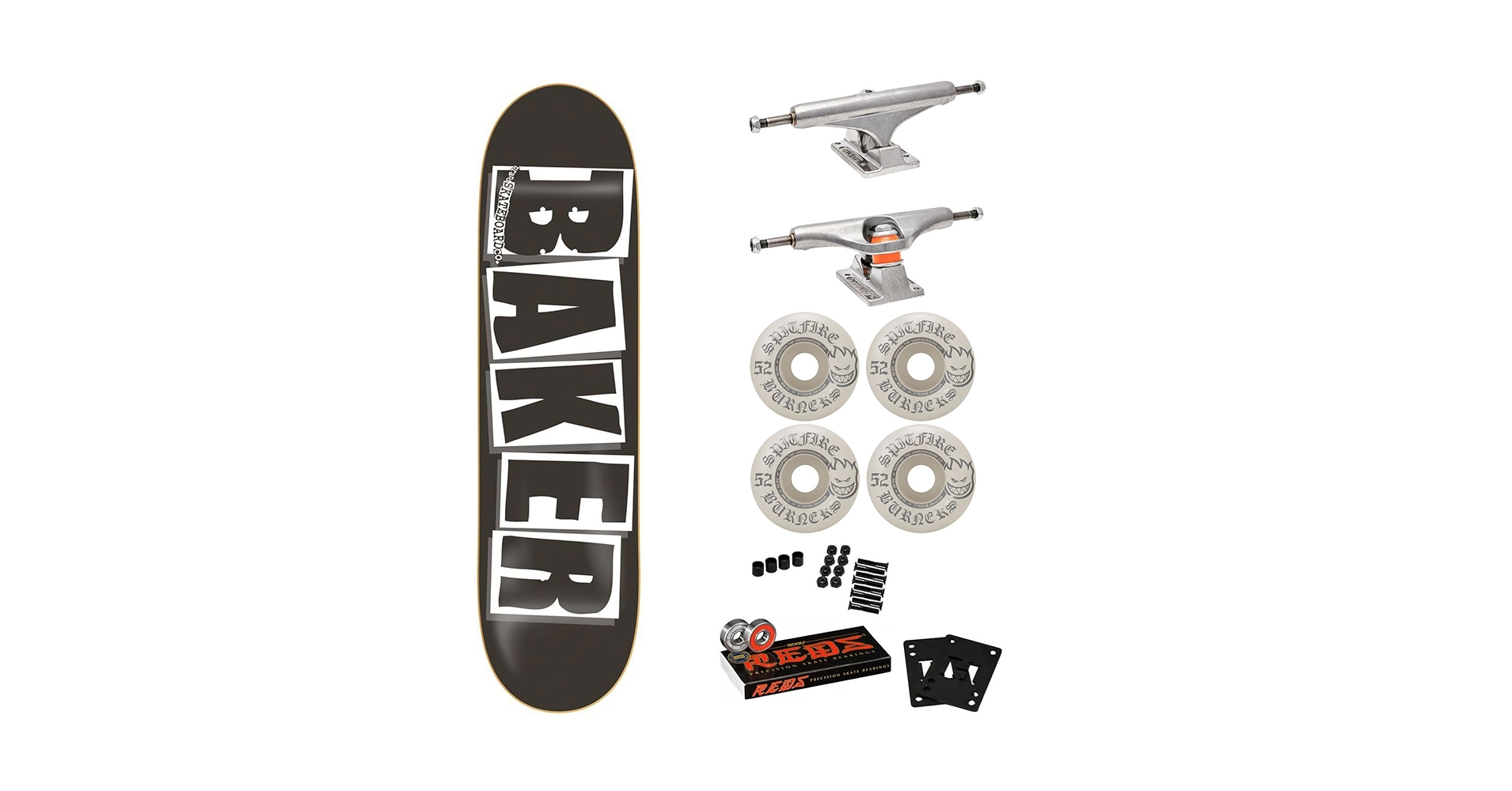 skateboard コンプリートINDEPENDENT SPITFIRE Amazon.com : Baker Skateboard Complete Logo Black/White 8.0