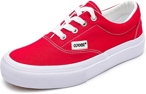 Mens LowTop Canvas Sneakers, LaceUp Casual Flat Walking Shoes