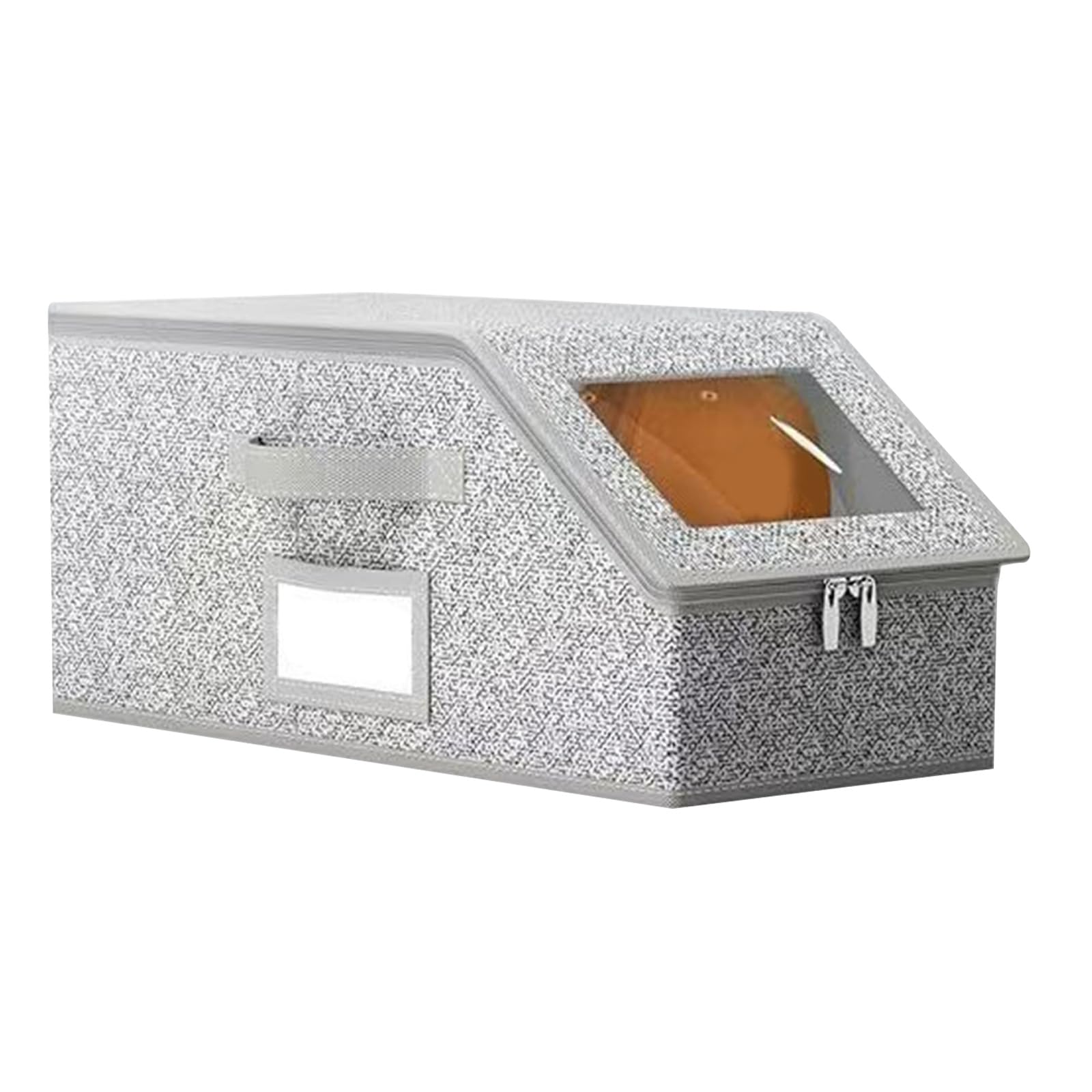 Msioytog Zippered Caps Storage Box Transparency View Window Organiser for Baseball Hats Car Home Closet Organization Tool Dustproof Hat Organiser Box