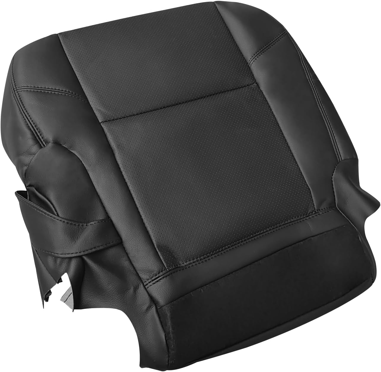 Replacement 2nd Row Passenger Bottom Seat Cover Perforated Black Fits for Cadillac Escalade ESV EXT 2007-2011 Microfiber Leather