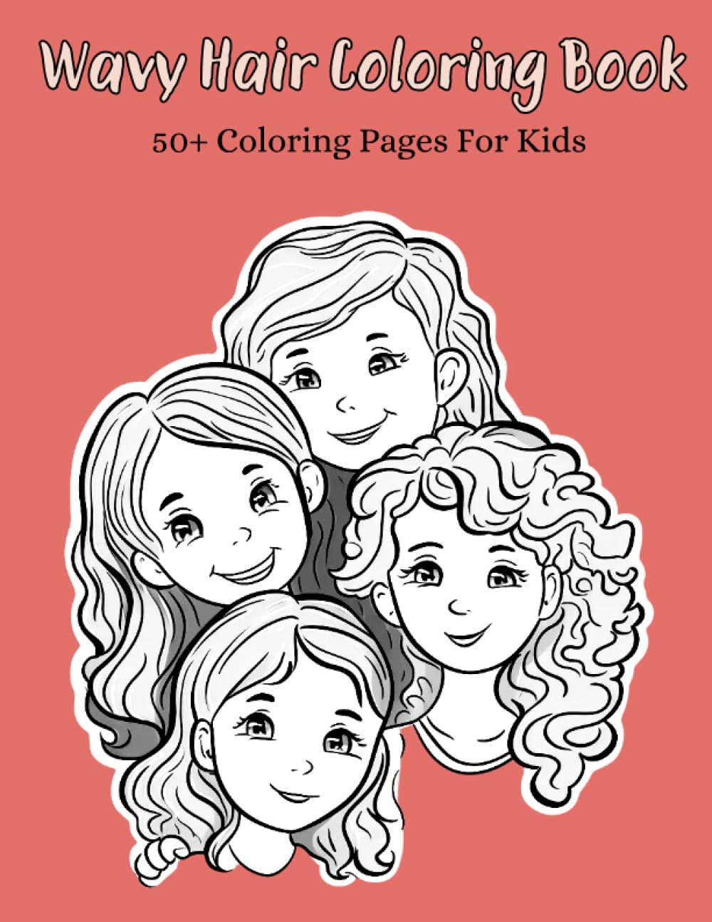 Wavy Hair Kid's Coloring Book: 50+ coloring pages featuring boys and girls with wavy curly hair