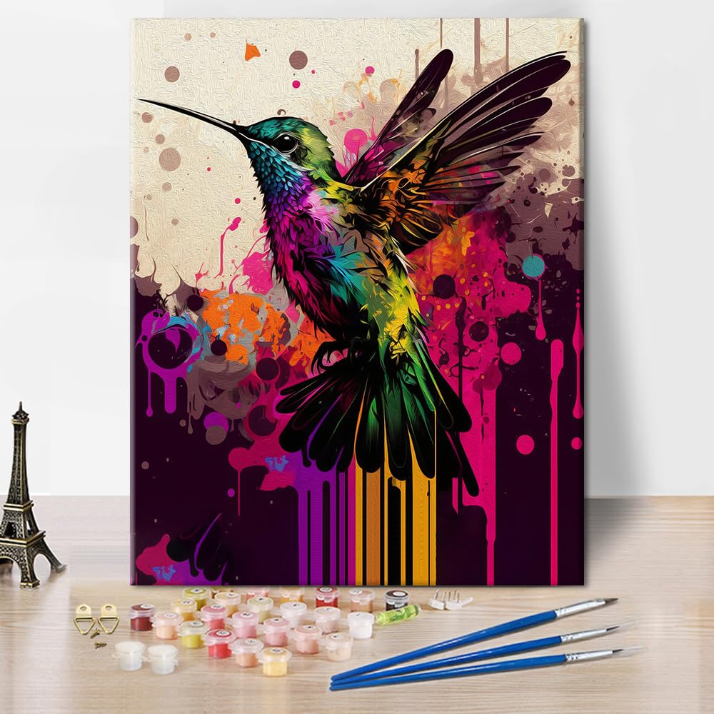 MjhRcll Pintura Por Números Para Adultos, Pintura De Colibrí Por Números  Para Adultos Principiantes, Lienzo Para Decoración De Pared Del Hogar, 16 X  20 Pulgadas, image size:1000x1000