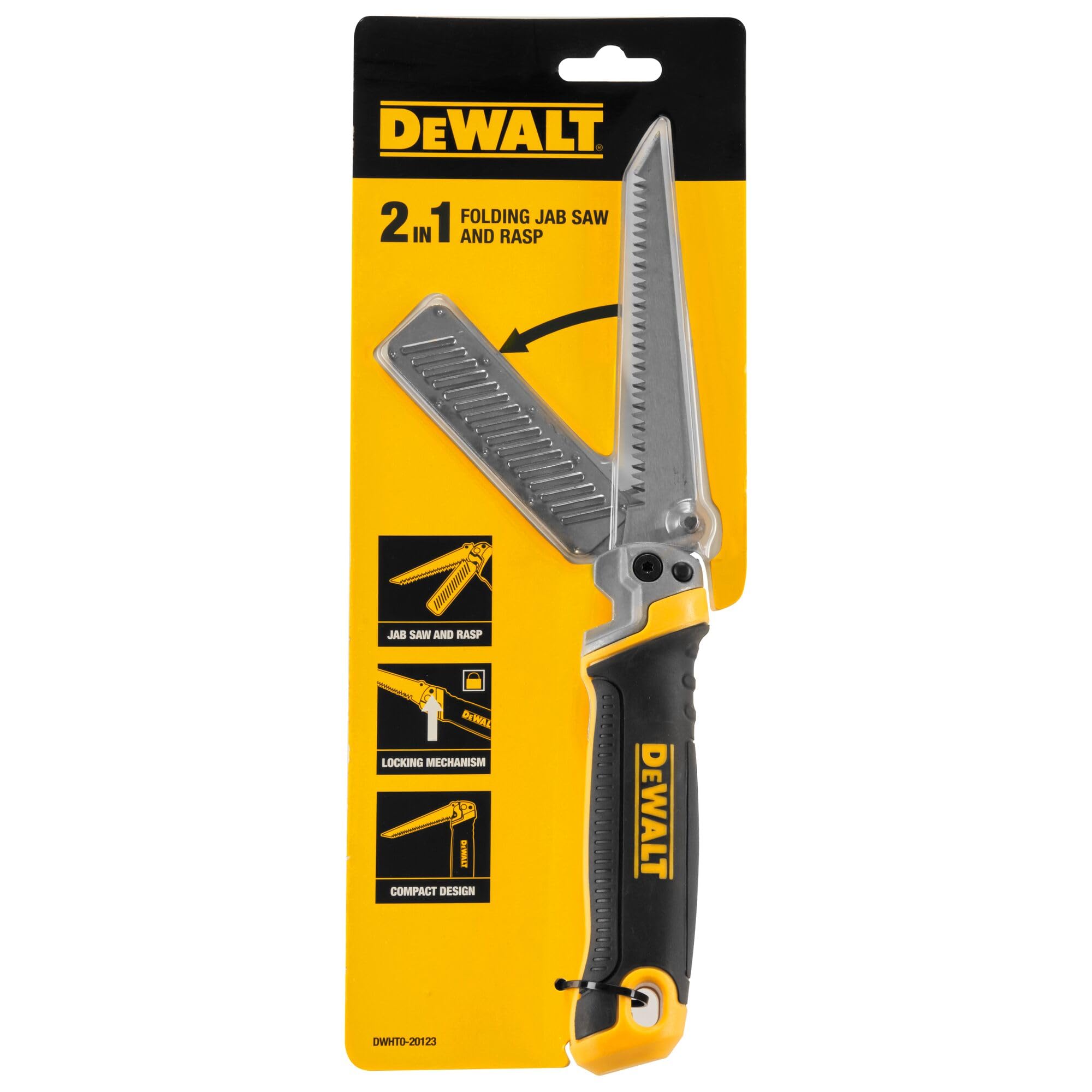 Mini scie à guichet pliable avec râpe - DEWALT DWHT0-20123