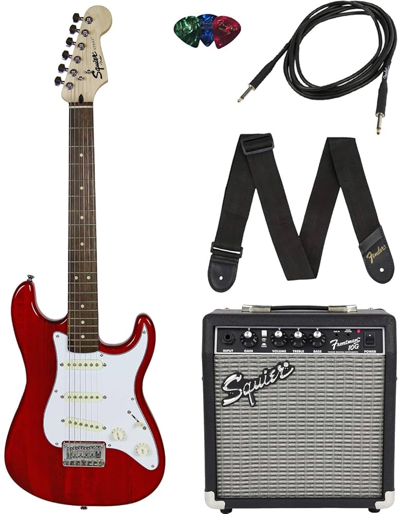 ギター Squire by Fender STRATOCASTER Amazon.com: Fender Squier Stratocaster Electric Guitar Pack