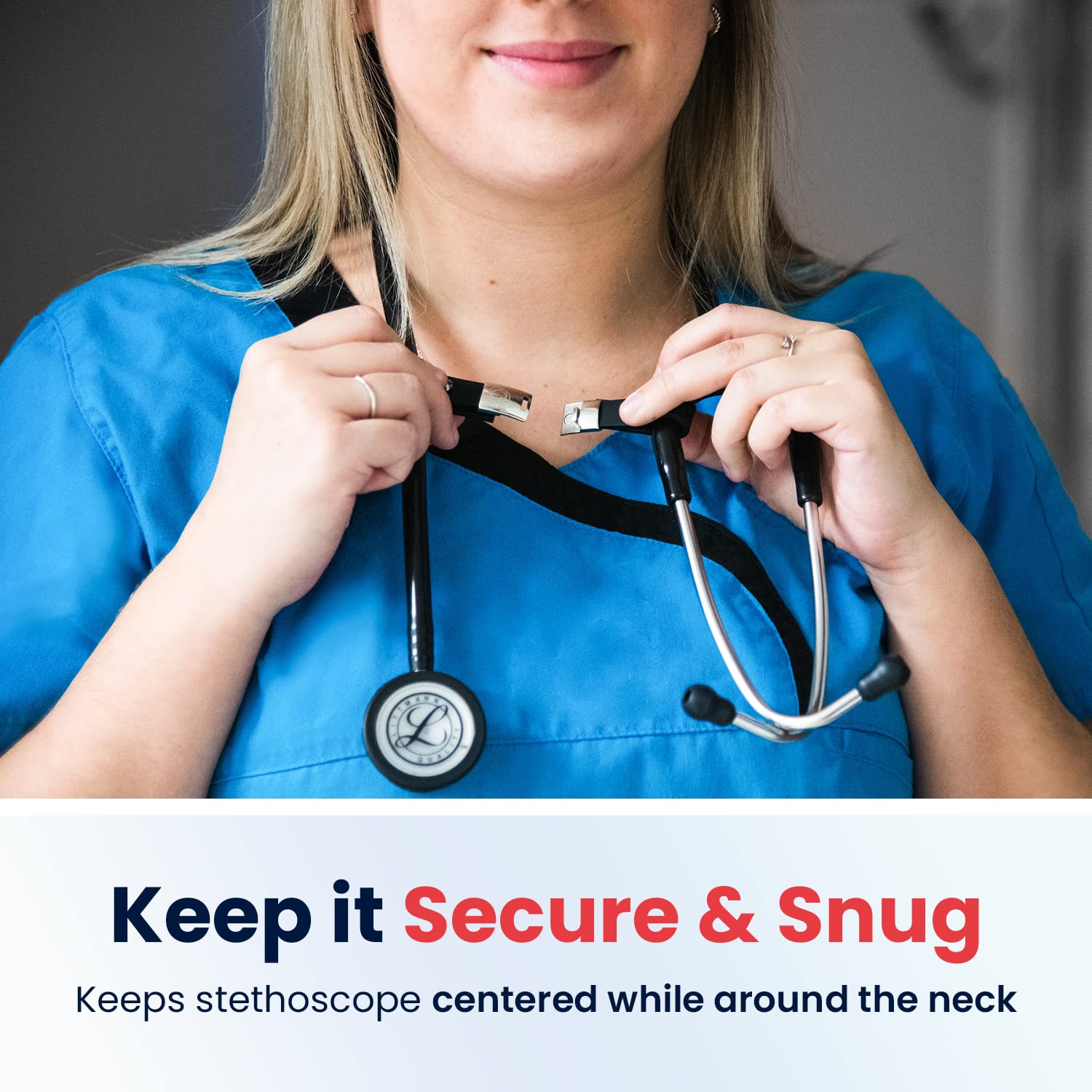 Klips do stetoskopu, stetoskop dla lekarzy, pielęgniarek, studentów medycyny, akcesoria stetoskopowe, akcesoria kompatybilne z 3M Littmann Classic III, Lightweight II S.E i innymi, czarny
