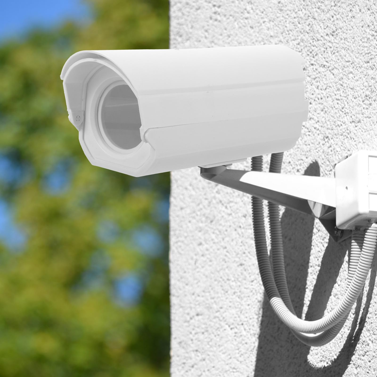 Boîtier de Protection pour Caméra Extérieure 25 Cm Plastique Résistant aux Intempéries Anti-poussière et Étanche en Extérieur