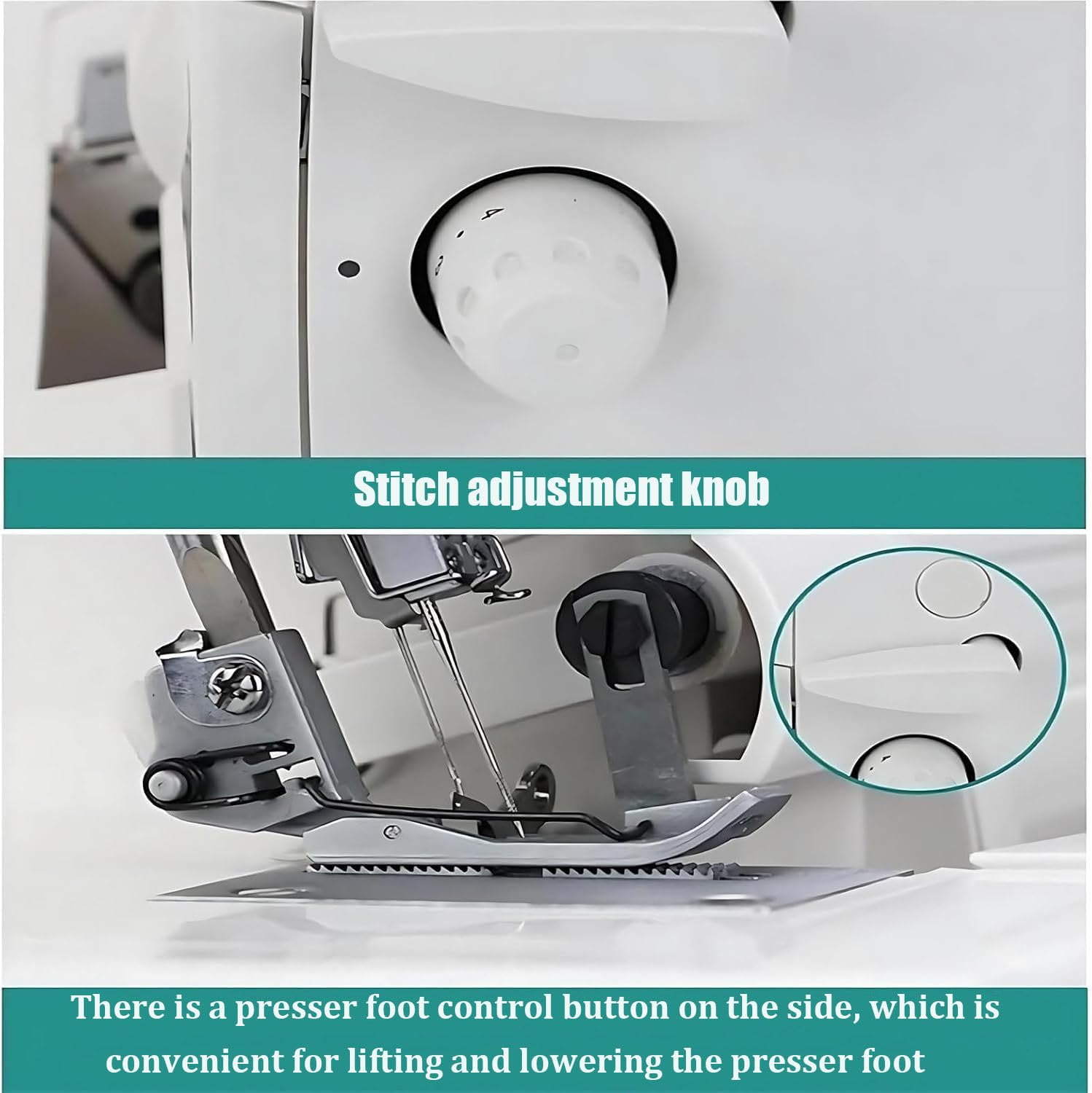 Remalladora de Puntada de Cobertura, Máquina de Coser Overlock, para Fábricas de Ropa y Uso Doméstico, Remalladora de 91 W con Bloqueo de Bordes, Longitud de Puntada Ajustable, para Algodón