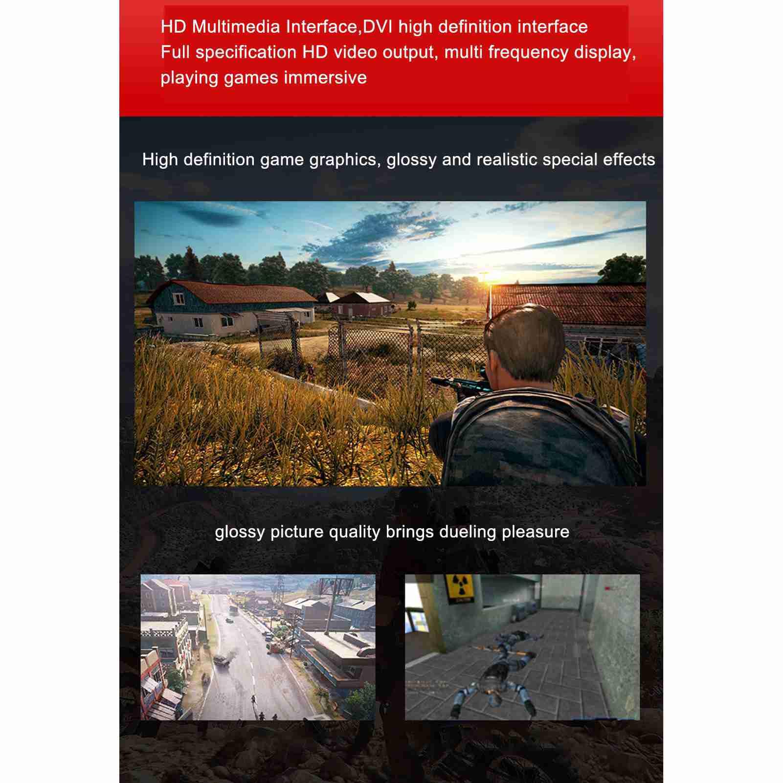 Yctze 6 GB 5 Scheda Aphics da Gioco Porta 192 Bit 3 Interfaccia Multimediale HD GPU PC 4K con 2 Ventole di Raffreddamento Schede Aphics per Computer per PC da Gioco