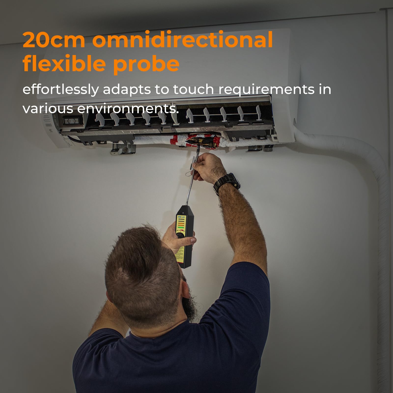 Elitech WJL-6000UV Detector de Fugas de Refrigerante HVAC Detector para Aire Acondicionado Automóviles Probador de Freón Halógeno R22 R34 R410A R134A
