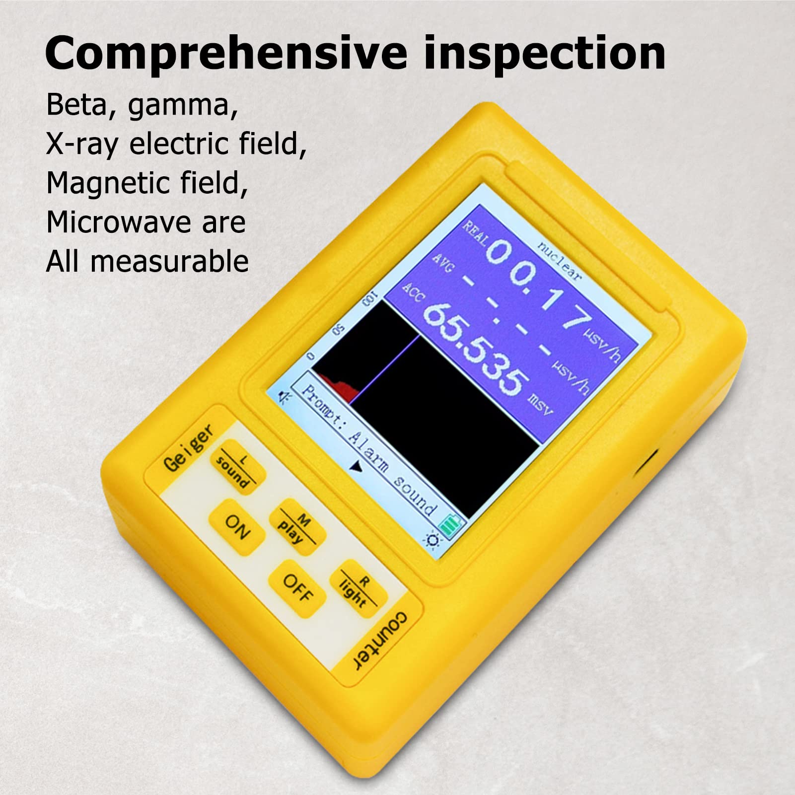 Medidor EMF - BR-9C Detector de radiación electromagnética Detector de radiación nuclear LCD Digital EMF Tester Medidor de campo electromagnético de mano Medidor de encuesta de radiación Probador func