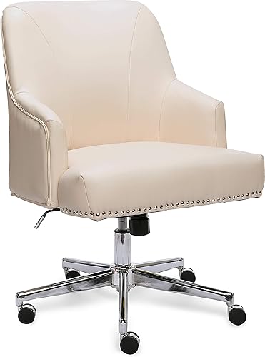 Miniatura 4 de Serta Style Leighton Silla de oficina en casa, tela de sarga rosa fiesta, 27.25 pulgadas de profundidad x 24 pulgadas de ancho x 38.75 pulgadas de